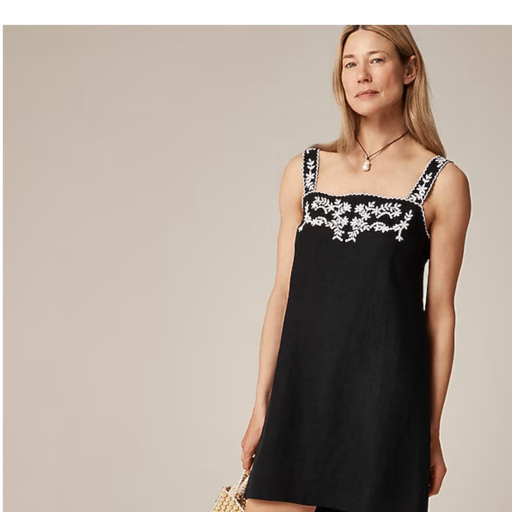 J. Crew Embellished Linen Dress, NWT, Size 18